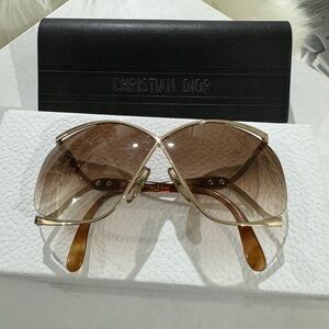 Dior Gold and Brown Sunglasses